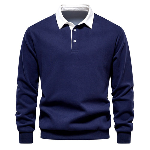 Aiden - Men's Long Sleeve Polo Collar Sweatshirt 2