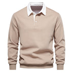 Aiden - Men's Long Sleeve Polo Collar Sweatshirt 3