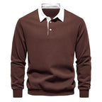Aiden - Men's Long Sleeve Polo Collar Sweatshirt 4