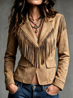 Aika - Women's Western Fringe Collar Blazer 6