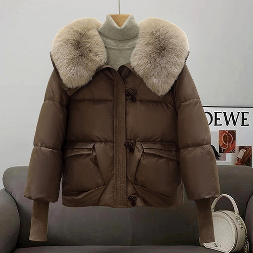 Aira - Women's Plush-Trimmed Cropped Winter Jacket 2