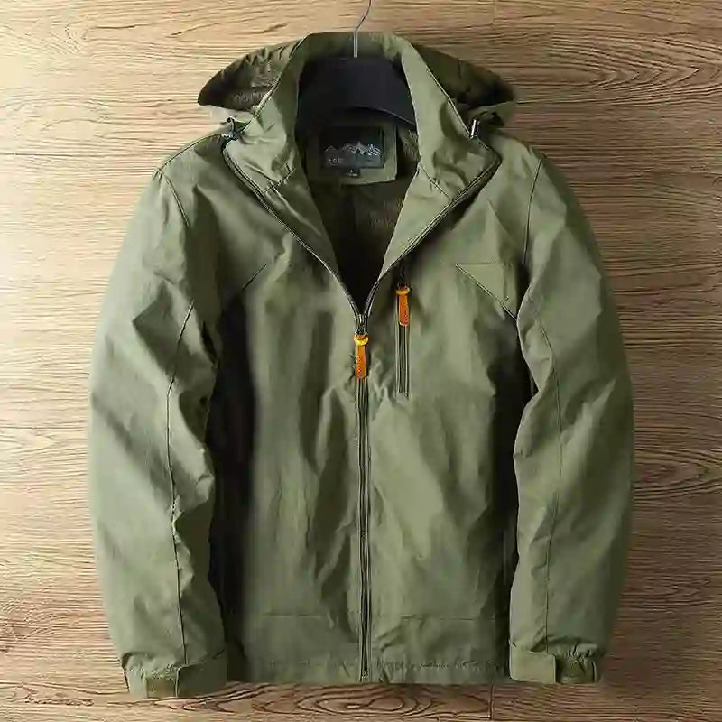 Alessio - Men's Hooded Windbreaker Jacket with Drawstring Adjustment