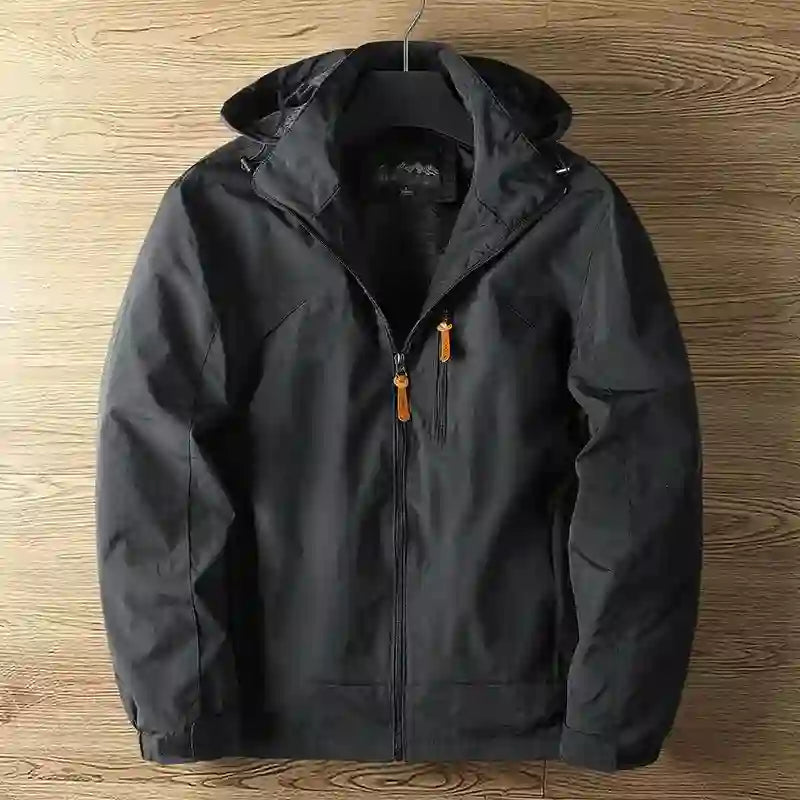 Alessio - Men's Hooded Windbreaker Jacket with Drawstring Adjustment