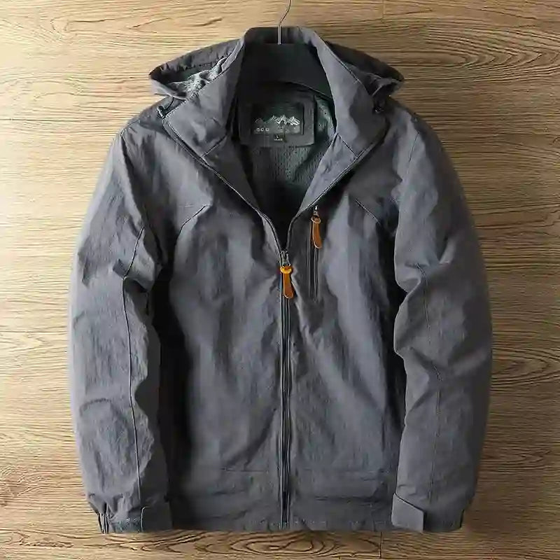 Alessio - Men's Hooded Windbreaker Jacket with Drawstring Adjustment