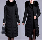 Alianna - Women’s Long Padded Coat with Fur Collar 4