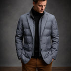 Alistair - Men's Button-Front Quilted Duck Down Blazer