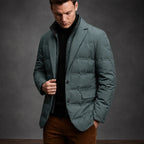 Alistair - Men's Button-Front Quilted Duck Down Blazer