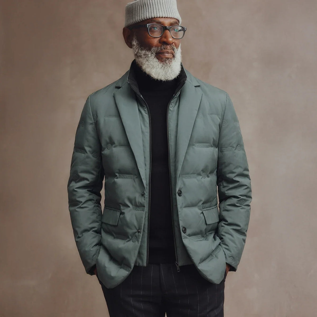 Alistair - Men's Button-Front Quilted Duck Down Blazer