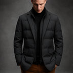 Alistair - Men's Button-Front Quilted Duck Down Blazer