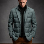 Alistair - Men's Button-Front Quilted Duck Down Blazer
