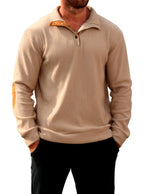 Aljon - Men's Ribbed Quarter Button Sweater  5
