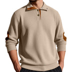 Aljon - Men's Ribbed Quarter Button Sweater  8