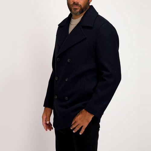 Alvaro - Men's Double-Breasted Coat with Notch Lapel