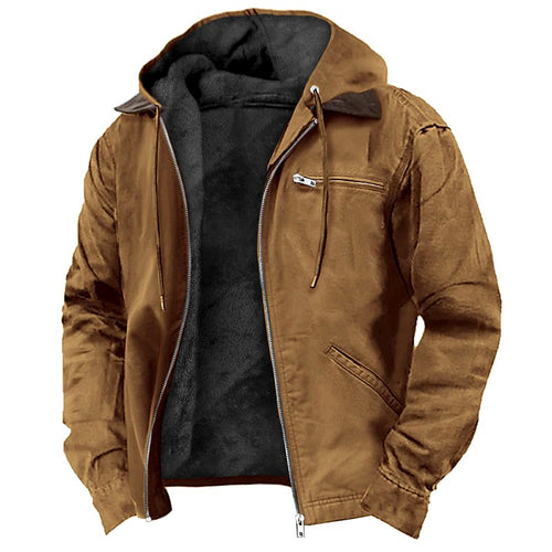 Alvin - Men's Fleece-Lined Hooded Zip-Up Jacket 1