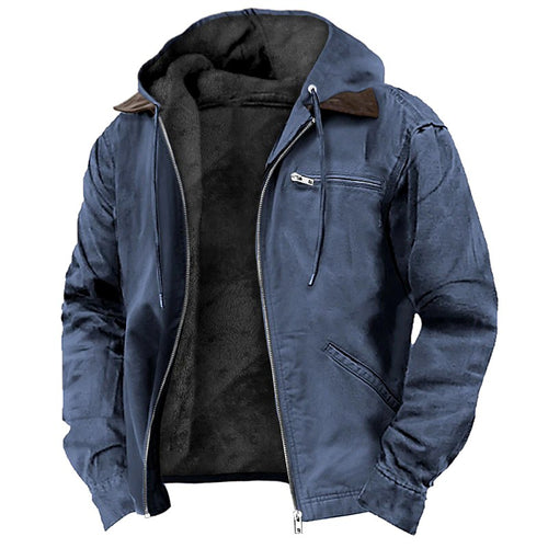 Alvin - Men's Fleece-Lined Hooded Zip-Up Jacket 2