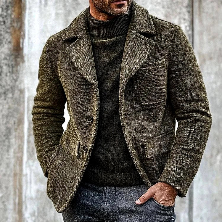 Andrew - Men's Textured Utility Collar Jacket 2