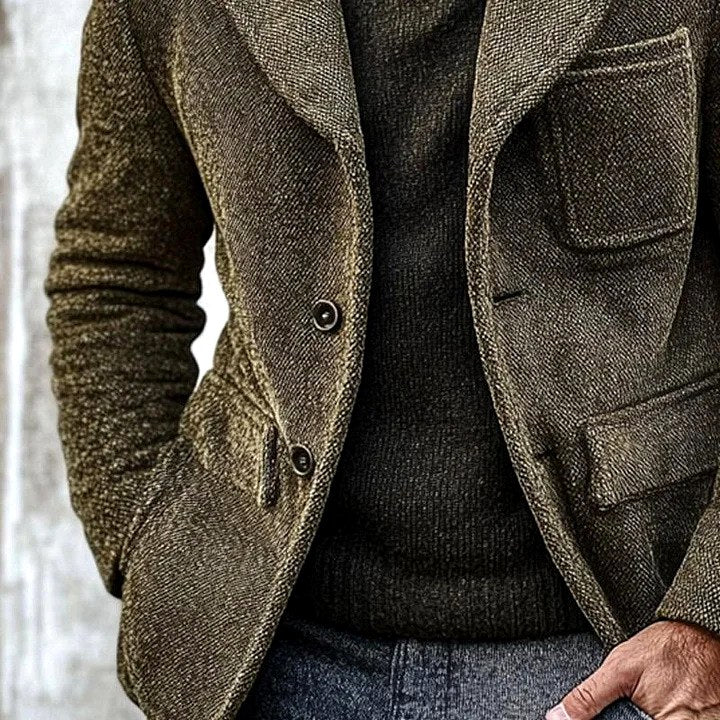 Andrew - Men's Textured Utility Collar Jacket 3