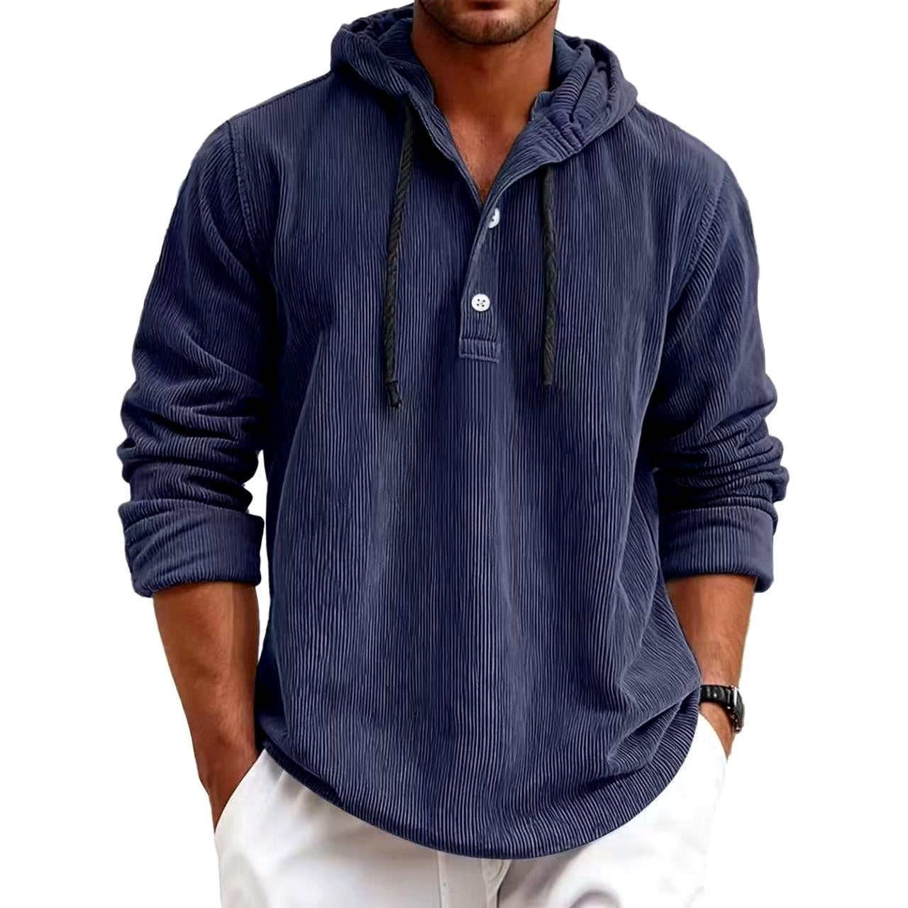 Angelo - Men's Corduroy Pullover Hoodie 3