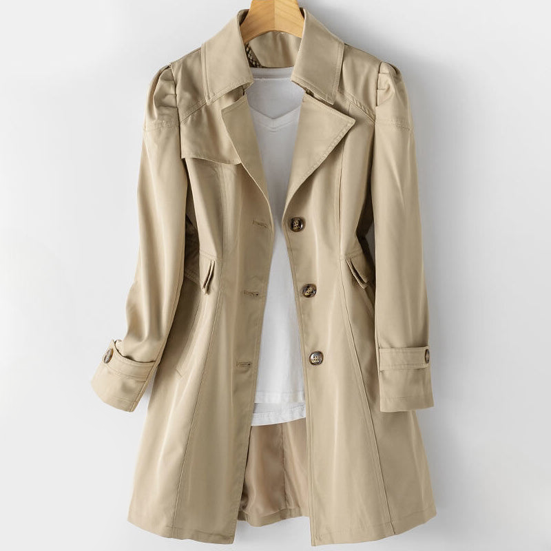 Anne - Women's Double-Breasted Belted Trench Coat