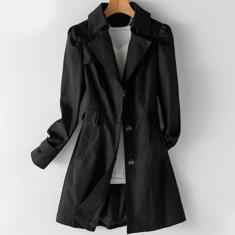 Anne - Women's Double-Breasted Belted Trench Coat 2