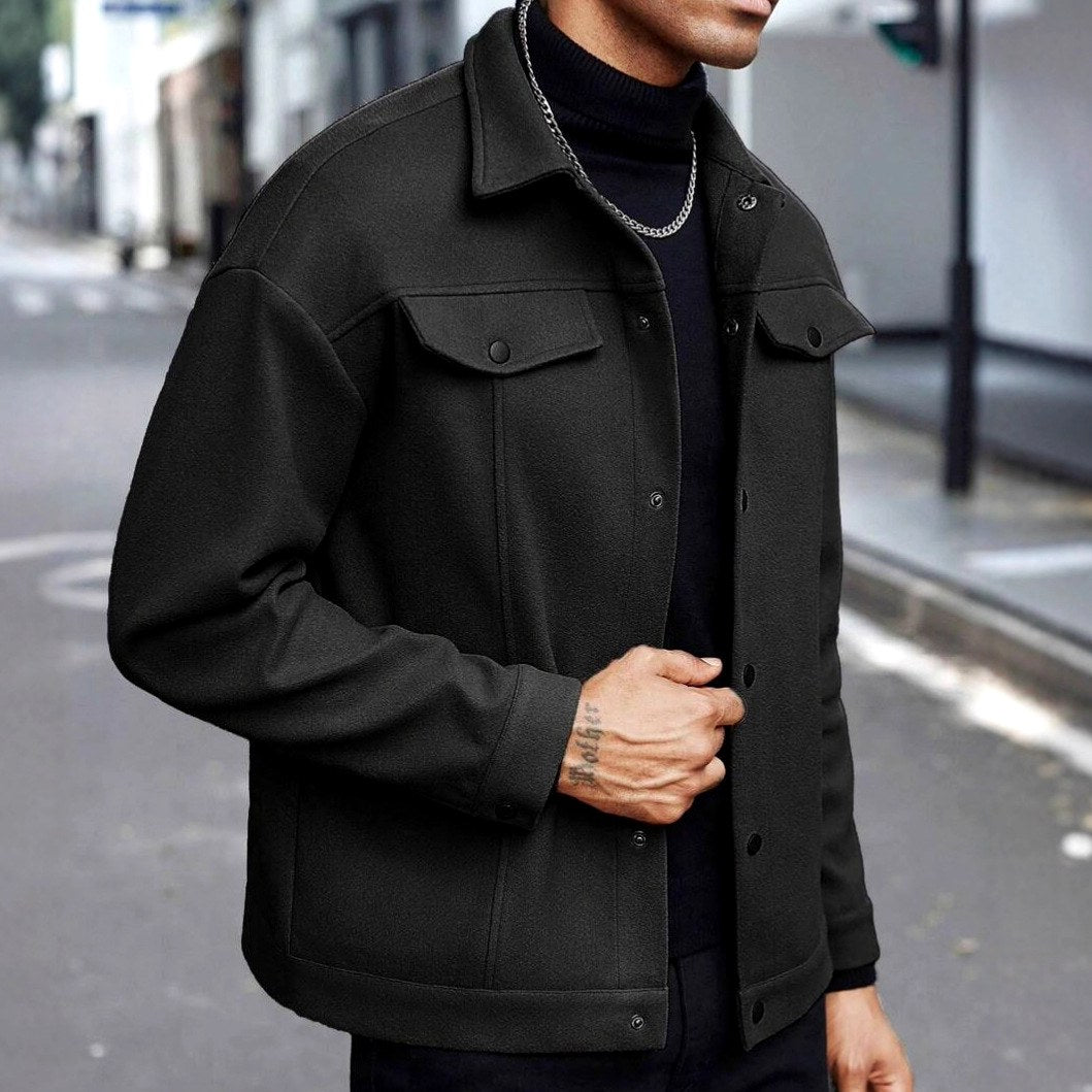 Anton - Men's Snap Button Utility Jacket 1