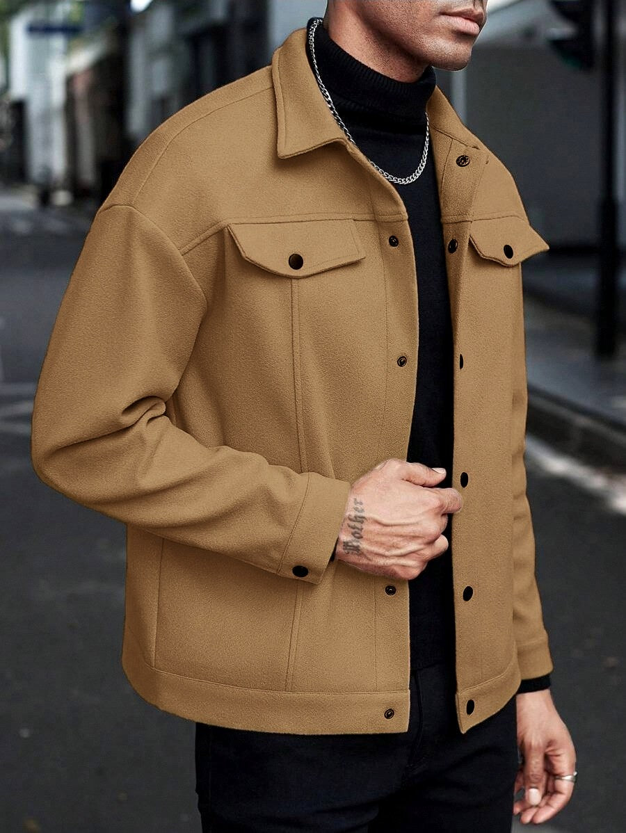 Anton - Men's Snap Button Utility Jacket 2