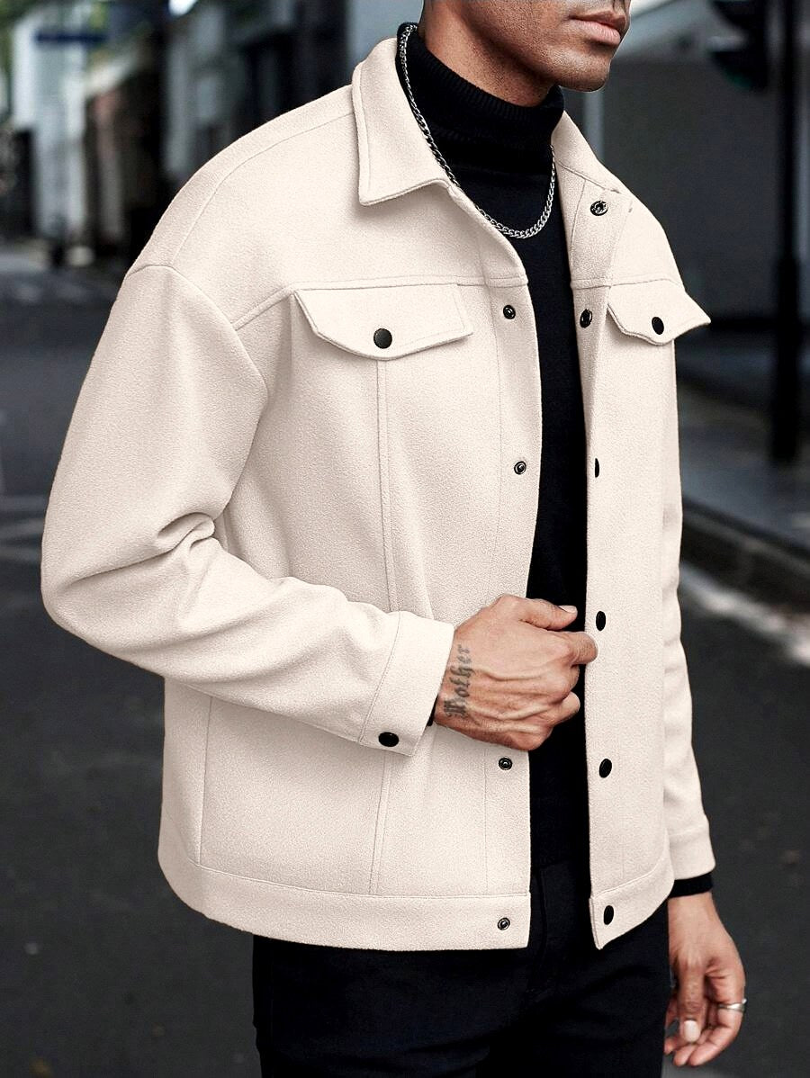 Anton - Men's Snap Button Utility Jacket 3