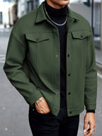 Anton - Men's Snap Button Utility Jacket 5