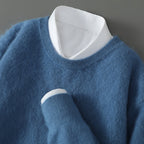 Arjay - Men's Cashmere Crew Neck Sweater with Ribbed Trim