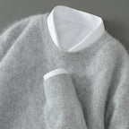 Arjay - Men's Cashmere Crew Neck Sweater with Ribbed Trim