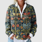 Arlene - Women's Floral Print Button-Front Knit Cardigan 2