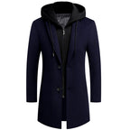 Ashford - Men's Layered Hood Button Front Coat 5