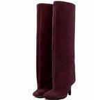 Ashlyn - Women’s Knee High Pointed Toe Heeled Boots 4