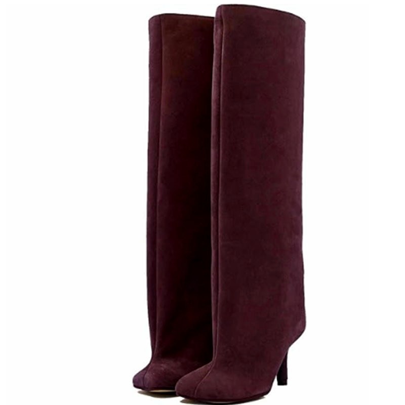 Ashlyn - Women’s Knee High Pointed Toe Heeled Boots 4