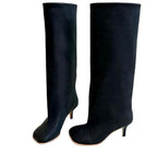 Ashlyn - Women’s Knee High Pointed Toe Heeled Boots 5