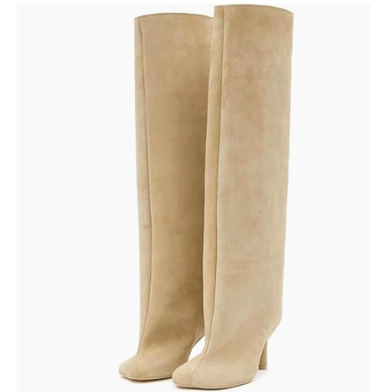 Ashlyn - Women’s Knee High Pointed Toe Heeled Boots 8