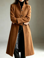 Aspen - Women’s Classic Button-Front Long Coat 2