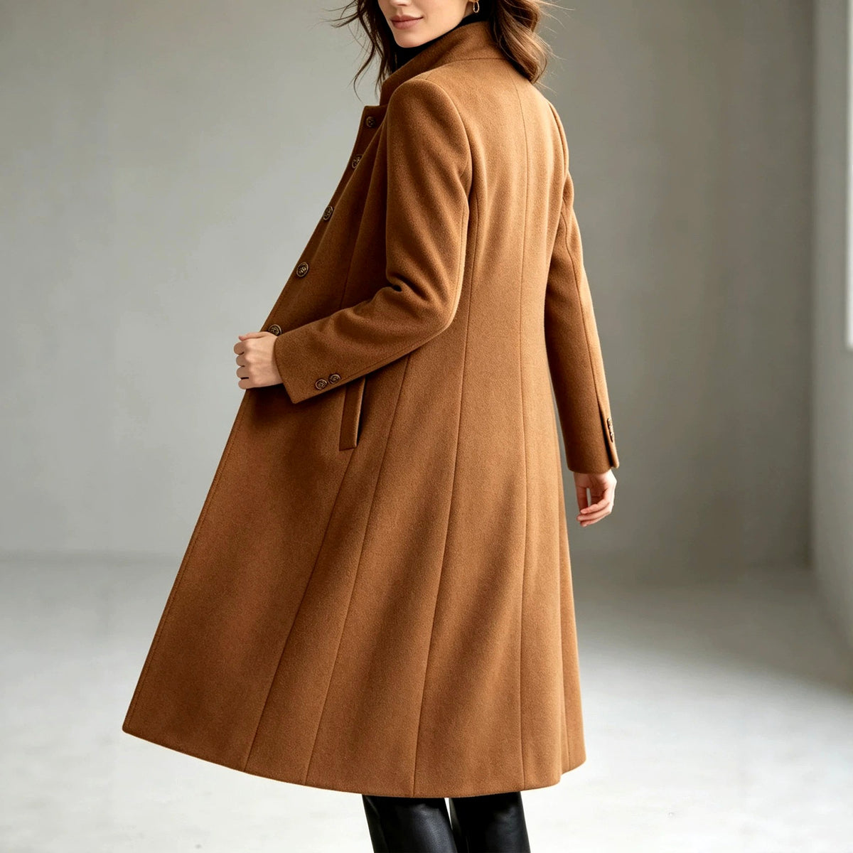 Aspen - Women’s Classic Button-Front Long Coat 6