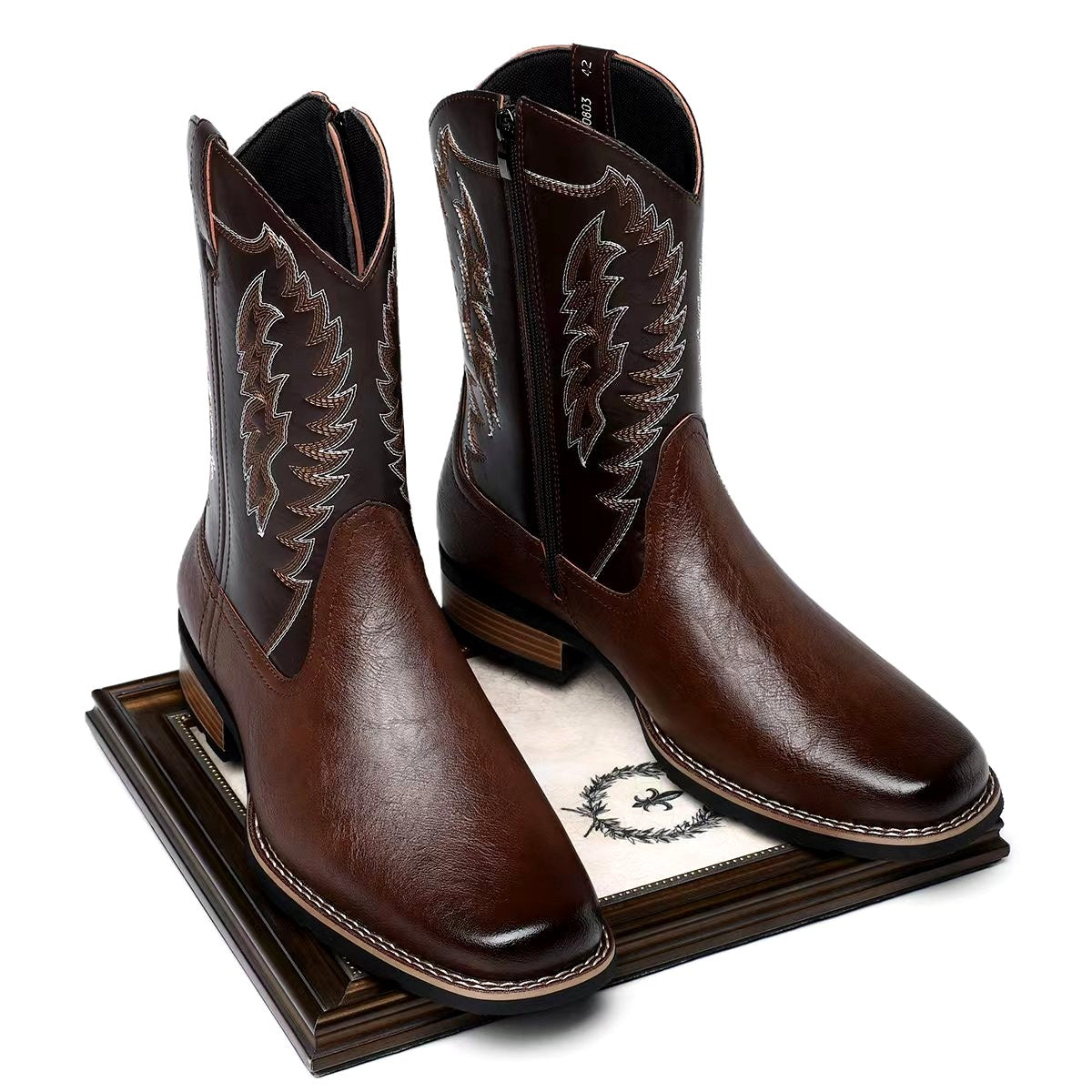 Atreus - Men’s Western Style Mid-Calf Boots 4