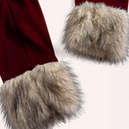 Audrey - Women's Double-Breasted Coat with Fur Trim 4