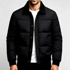 Austin - Men's Snap-Button Puffer Bomber Jacket 3