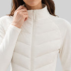 Avril - Women's Full-Zip High-Neck Chevron-Quilted Jacket 