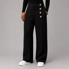 Axel - Men's High-Waisted Button Wide-Leg Pants 1