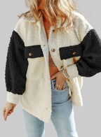 Azalea - Women's Color-Block Sherpa Jacket 