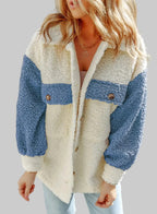 Azalea - Women's Color-Block Sherpa Jacket 