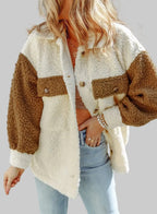 Azalea - Women's Color-Block Sherpa Jacket 