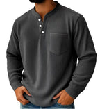 Bailey - Men's Ribbed Long Sleeve Henley Shirt 2
