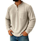 Bailey - Men's Ribbed Long Sleeve Henley Shirt 5