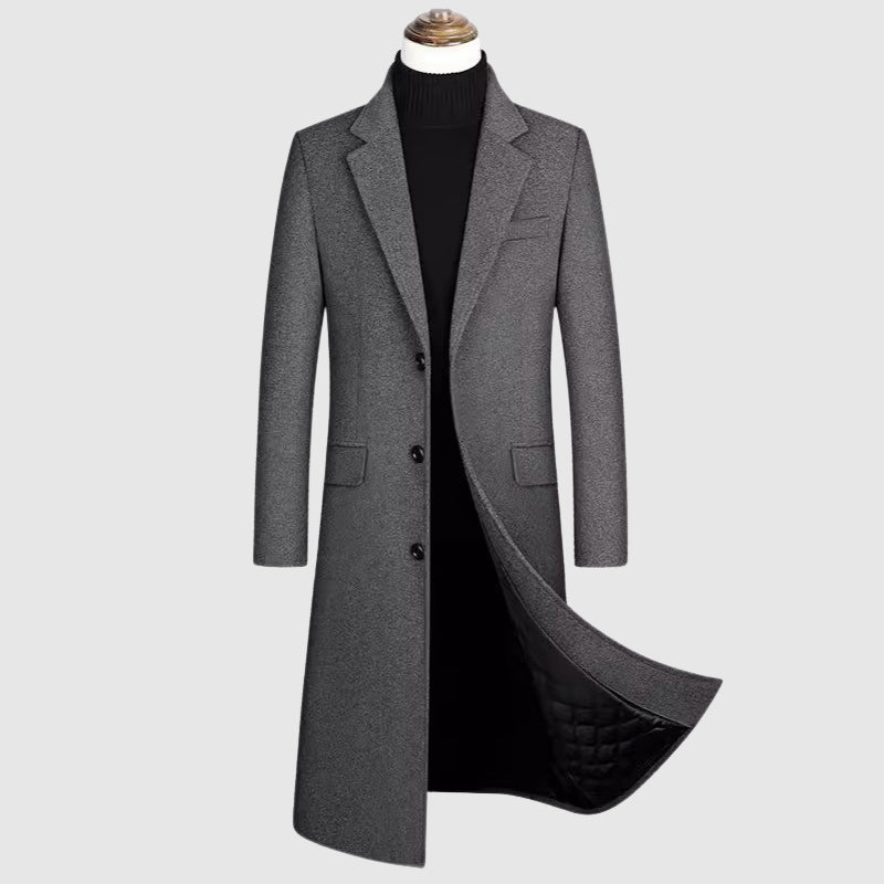 Benedict - Men's Wool Overcoat with Notch Lapel