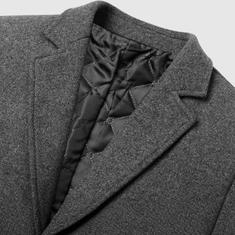 Benedict - Men's Wool Overcoat with Notch Lapel